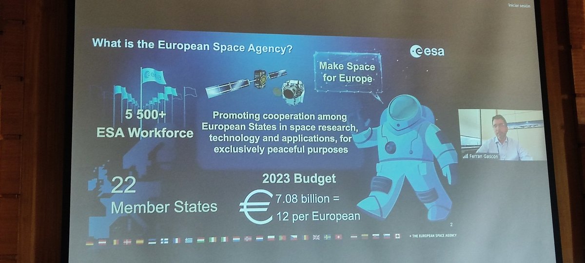 SergioLourenso's tweet photo. Arrancamos la sesión de hoy #jueves en #FPCUP_LATAM, con la presentación sobre "Presente y Futuro de los #Sentinels", la componente espacial de @CopernicusEU, por #FerranGascon de @esa
@CDTI_innovacion @CMMUChile @ESA_EO #EO #FPCUP @DLR_en #LATAM https://t.co/7dnSQEiifg