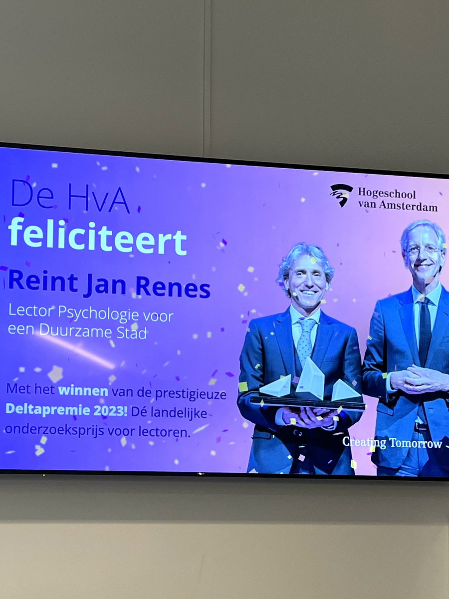 Gefeliciteerd Reint Jan Renes! @HvA