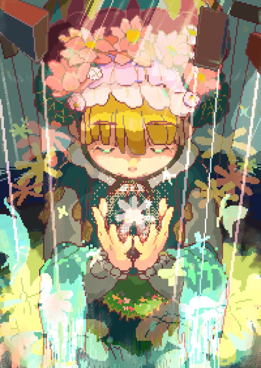 MEI_draw's tweet photo. 『Rosette』🪷  #pixelart #ドット絵 https://t.co/dmLmemGCyM