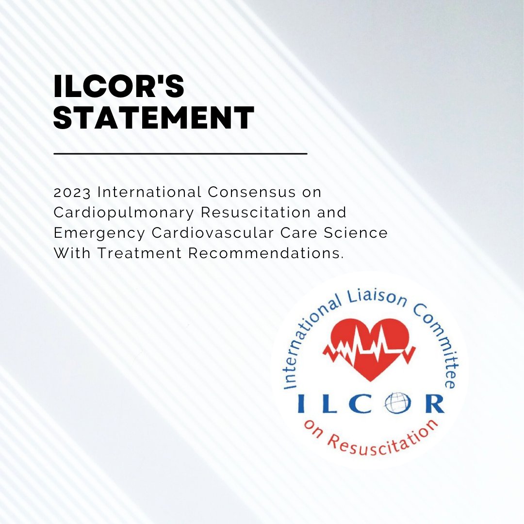 📢#ILCOR's recent statement: 2023 International Consensus on Cardiopulmonary Resuscitation and Emergency Cardiovascular Care Science With Treatment Recommendations.❤️ Read the full article on: Circulation bit.ly/47bLV9i Resuscitation bit.ly/47sHS8f #CPR #science