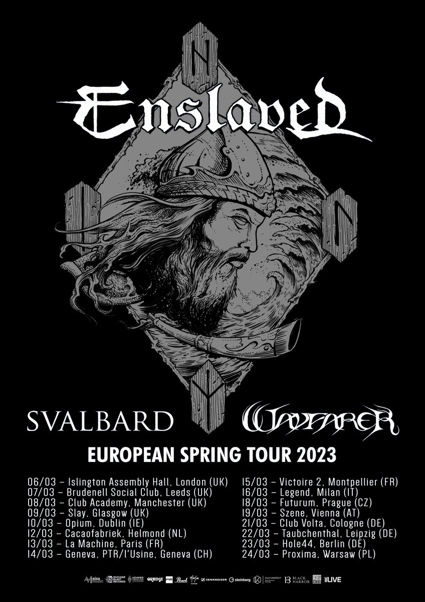 Just announced! @EnslavedBand will return to Ireland/UK and mainland EU for dates this coming March. More info here > overdrive.ie/enslaved-annou…