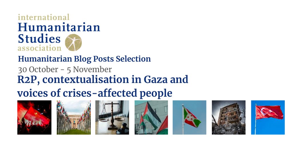 International Humanitarian Studies Association (@ihsa_studies) on Twitter photo This week’s selection continues the conversations around R2P and contextualisation in Gaza, with insights on other ongoing crises directly from affected people.
Subscribe to read posts from @heidimogstad <a href="/DFNimubona/">Désiré Nimubona</a> <a href="/newhumanitarian/">The New Humanitarian</a> <a href="/nicolascaso/">Nicolás Caso</a> ++!
🔗 tinyurl.com/yc527zen This week’s selection continues the conversations around R2P and contextualisation in Gaza, with insights on other ongoing crises directly from affected people.
Subscribe to read posts from @heidimogstad <a href="/DFNimubona/">Désiré Nimubona</a> <a href="/newhumanitarian/">The New Humanitarian</a> <a href="/nicolascaso/">Nicolás Caso</a> ++!
🔗 tinyurl.com/yc527zen