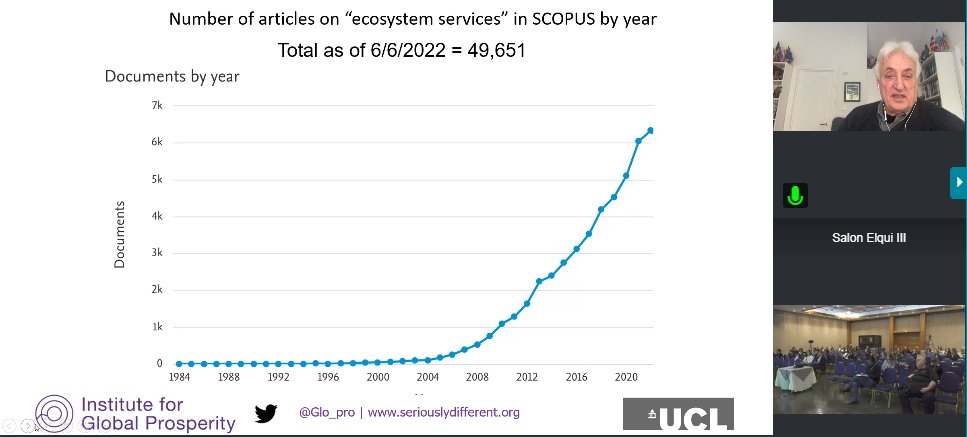 @Robert_Costanza @ESPartnership Almost 7,000 research papers have already been published on #ecosystemservices.