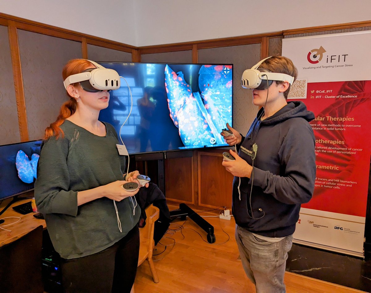 Visualizing and Targeting Cancer Stress (@coe_ifit) on Twitter photo #VirtualReality meets #Oncology! Visitors can discover the world of #CancerResearch and especially #imaging at our booth at the #Science Fair! #SIDays23 
Is this what the #Metaverse looks like? 🤔😁 #VirtualReality meets #Oncology! Visitors can discover the world of #CancerResearch and especially #imaging at our booth at the #Science Fair! #SIDays23 
Is this what the #Metaverse looks like? 🤔😁