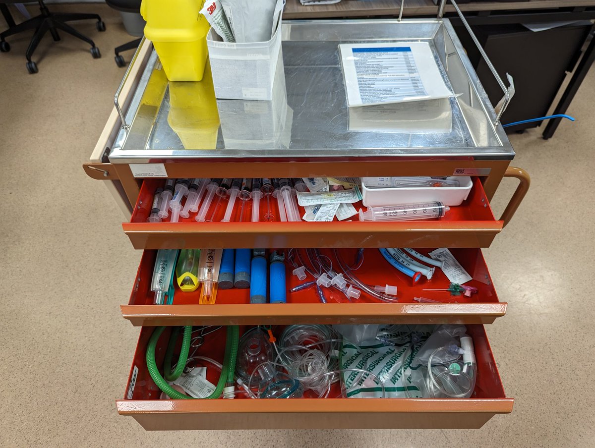 Our new upcycled simulation kit trolley hit the ground running today being used by the team @UHW_Waterford managing acute behaviour disturbance requiring rapid tranquilisation! Thanks you to @ciararm89 and @UiBhroin for facilitating!