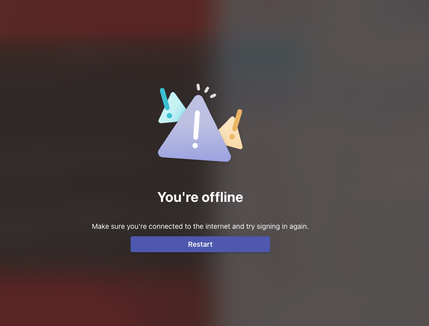I can't think of any other software that's as bad as Microsoft Teams. 

Its ability to just not work with absolutely no means to rectify a problem is unparalleled. 

Here it tells me I'm offline - right after I downloaded and reinstalled it. No solution, no next step.