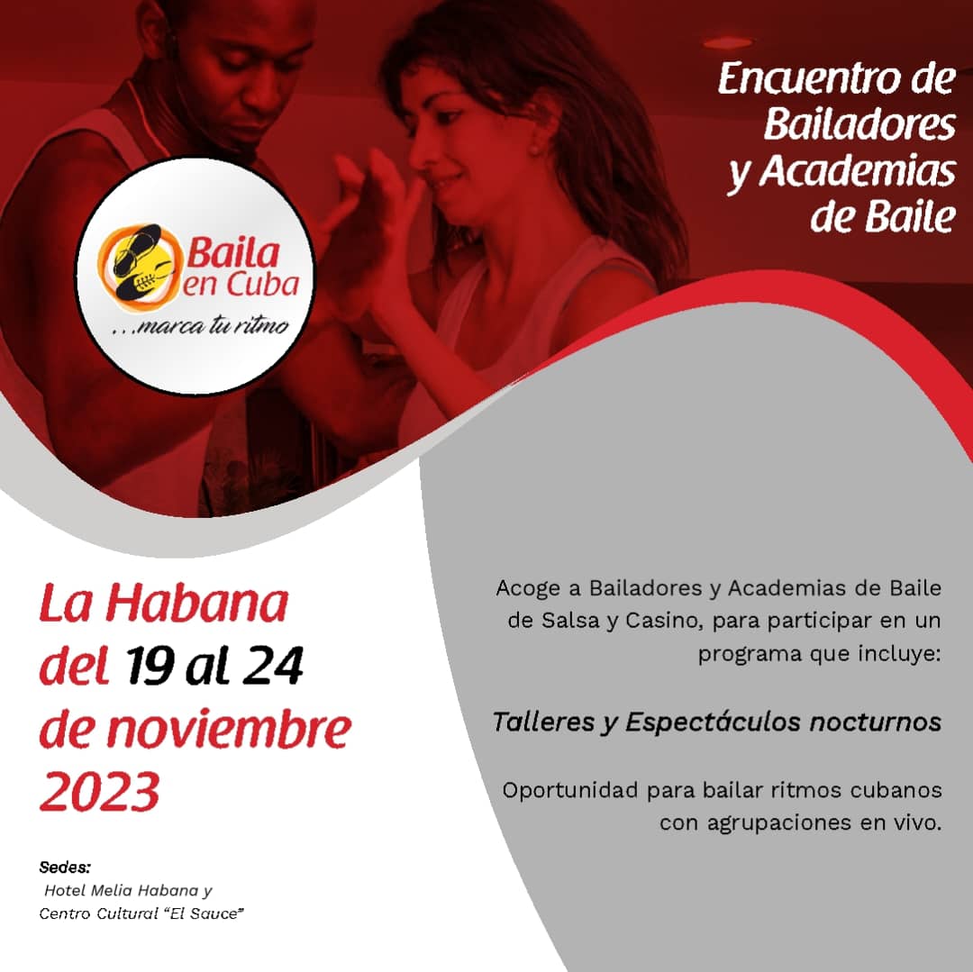 DaniaArtex's tweet photo. 🕺🏽 ¡No pierdas la oportunidad y #MarcaTuRitmo en la 17 Edición de Baila en Cuba! 🇨🇺 Aprende los movimientos más auténticos de la isla y disfruta de la mejor música junto a otros amantes del baile🔥 #SomosArtexCuba Contacto para reservación en el 1er comentario https://t.co/HSn6udcBiF