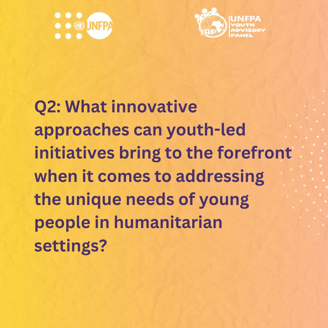 What innovative approaches can youth-led initiatives bring to the forefront when it comes to addressing the unique needs of young people in humanitarian settings?