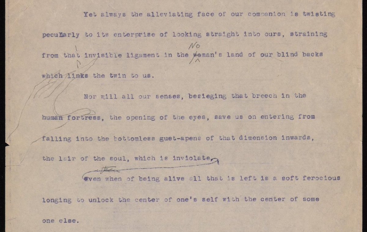 outstretched hand '[ . . . ] even when of being alive all that is left is a soft ferocious longing to unlock the center of one's self with the center of someone else.' - Mina Loy, 'BEing Alive'