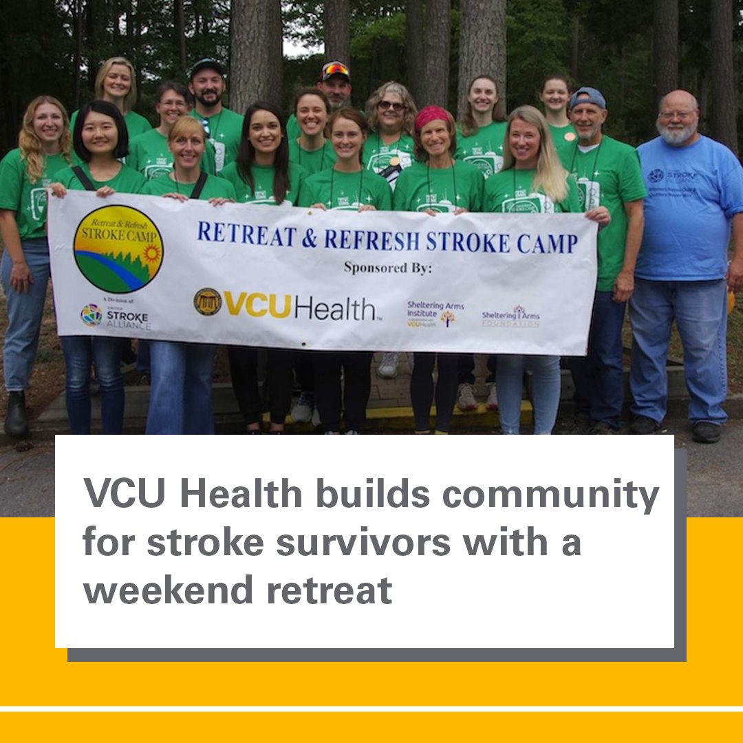 VCU Health’s Comprehensive Stroke Center coordinates the only camp of its kind in Virginia for stroke survivors and caregivers. Read the story ➡️ bit.ly/49ki8wm