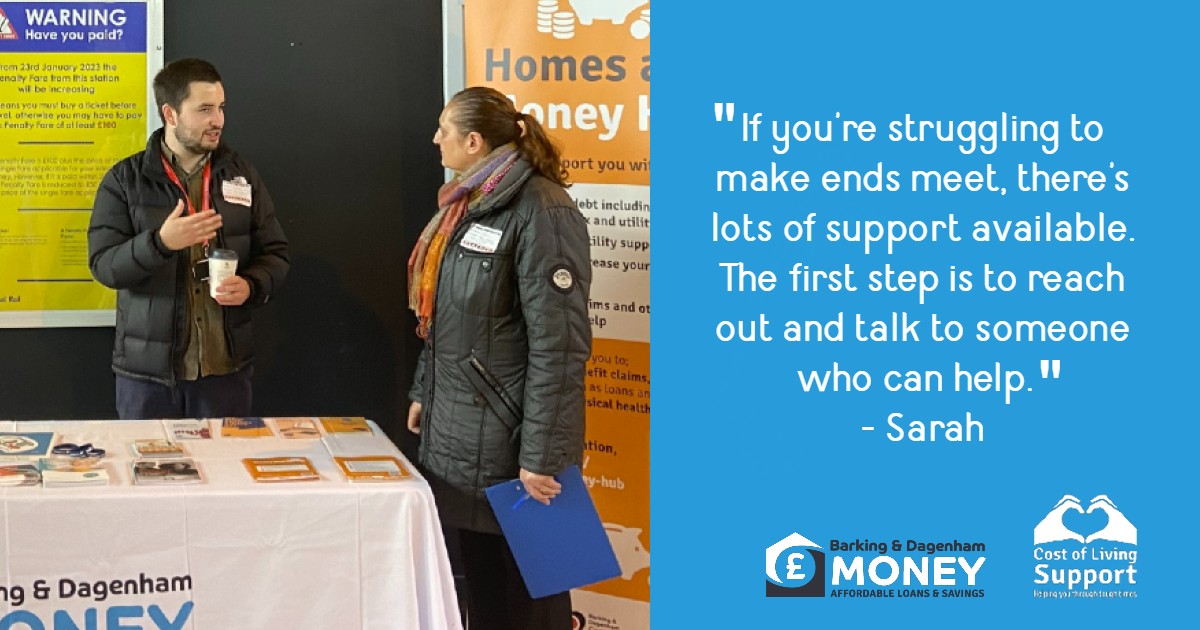 lbbdcouncil's tweet photo. We've joined forces with Debt Free Advice, Homes and Money Hub and Citizens Advice to offer support when it comes to your finances. Come along to our pop-up event today (Thurs 9 Nov) at Barking Station - we'll be here until 3.30pm!
#TalkMoneyWeek2023 #BDSupport
@CllrAshraf https://t.co/ILfY6Q6I0v