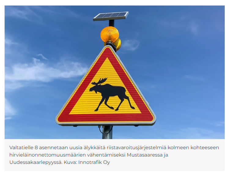 Tavoitteena 0 onnettomuutta, myös Etelä-Pohjanmaan maanteillä. @EPELYkeskus #lähitapiola #pohjanmaa <a href="/riistakeskus/">Suomen riistakeskus</a> 

innotrafik.com/ajankohtaista/…