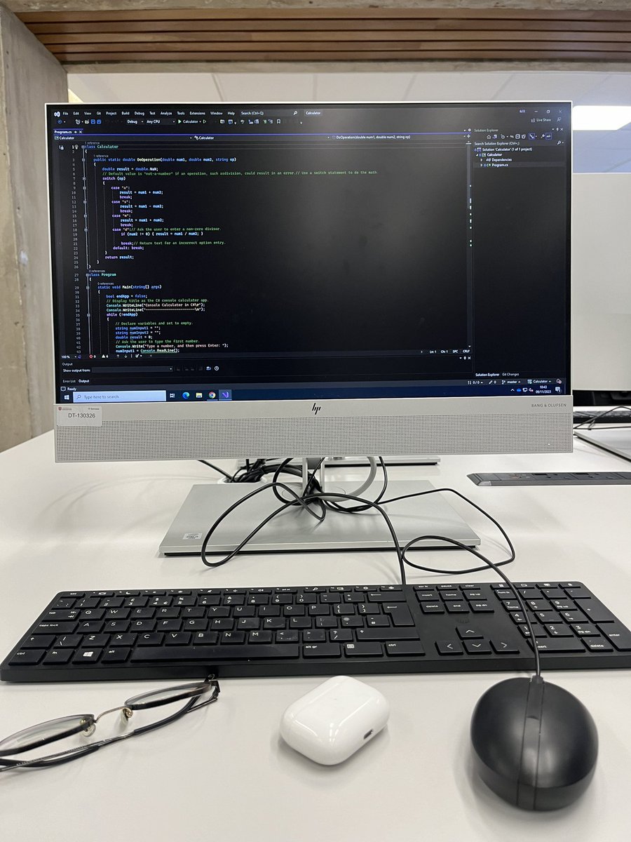 Mohanak26820703's tweet image. Hello everyone, I am excited to share that I have successfully created a basic console-based calculator app at @uniofleicester using C#. It has been an insightful journey, enhancing my proficiency in C# programming.
#csharp #UniversityProjects #CodingExperience