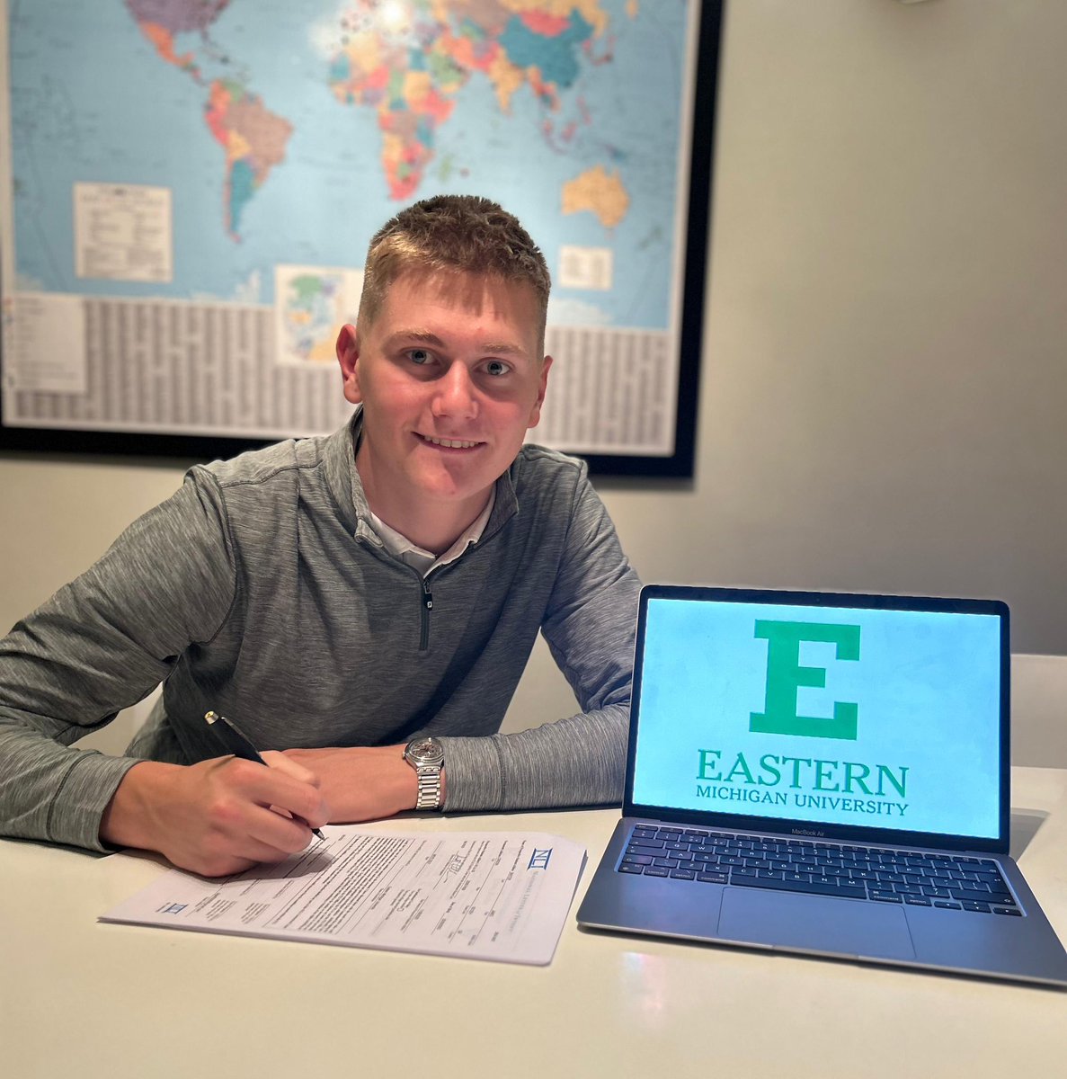 Congratulations <a href="/JamesBaxter2005/">James Baxter</a> on signing a NLI to play college golf for <a href="/EMU_Golf/">Eastern Michigan Men's Golf</a>  starting fall 2024. 
We are all proud of you and excited to watch your progress. <a href="/herts_golf/">Hertfordshire Golf</a> <a href="/CenturionClub/">Centurion Club</a> <a href="/EnfieldGC/">Enfield Golf Club</a> 🏌🏼‍♂️
