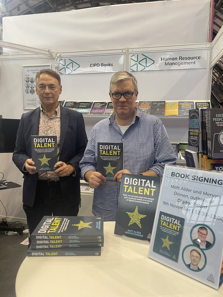 @KasperSpiro Check out @mattalder and @mervyndinnen signing copies of their book!
 
Couldn’t make it to #cipdACE? Buy your copy of ‘#DigitalTalent’, here: bit.ly/46P90yh