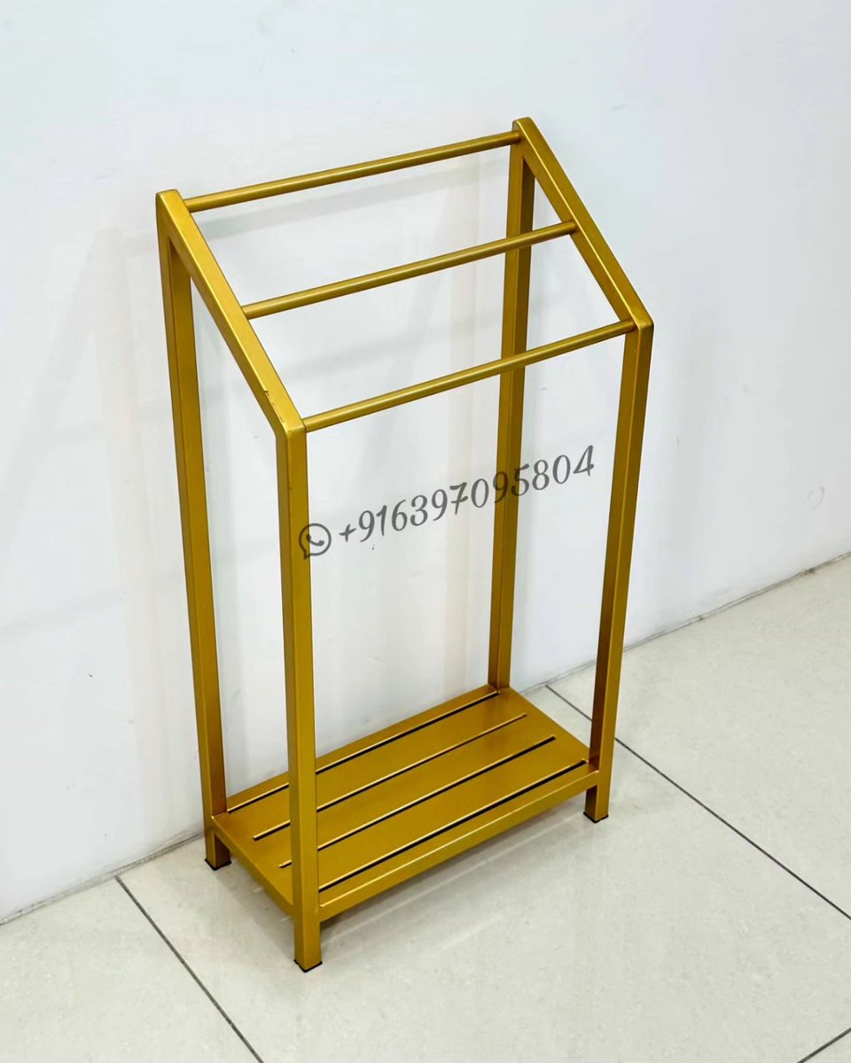 gco_goldencraft's tweet image. - GCO iron made Towel Hanger Stand with Golden Powder Coated Finish for interiors. 

#IronGoldTowelStand #BathroomDecor #HomeOrganization #ElegantDesign #GoldAccents #TowelStorage #InteriorDesign #HomeAccessories #FunctionalDecor #LuxuryHome #MetallicFinish #TowelRack
