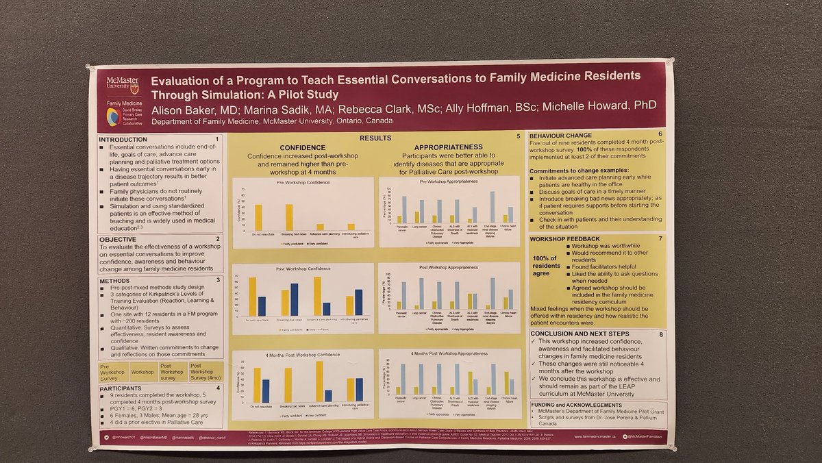 Alison Baker (@alisonbakermd) on Twitter photo Stop by poster 609 outside #MyFMF exhibit hall to learn about a pilot study for teaching essential conversations in palliative care <a href="/McMasterFamMed/">McMaster Family Med</a> Stop by poster 609 outside #MyFMF exhibit hall to learn about a pilot study for teaching essential conversations in palliative care <a href="/McMasterFamMed/">McMaster Family Med</a>