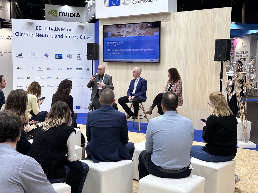 EUSmartCities's tweet image. It is day 3 of the #SCEWC23 and we are here for you again at our joint stand in Hall 1, C51! 
Come over and have a chat with one of our team members who can tell you what the Marketplace can do for you and your city. 🏙️
#EUSmartCities