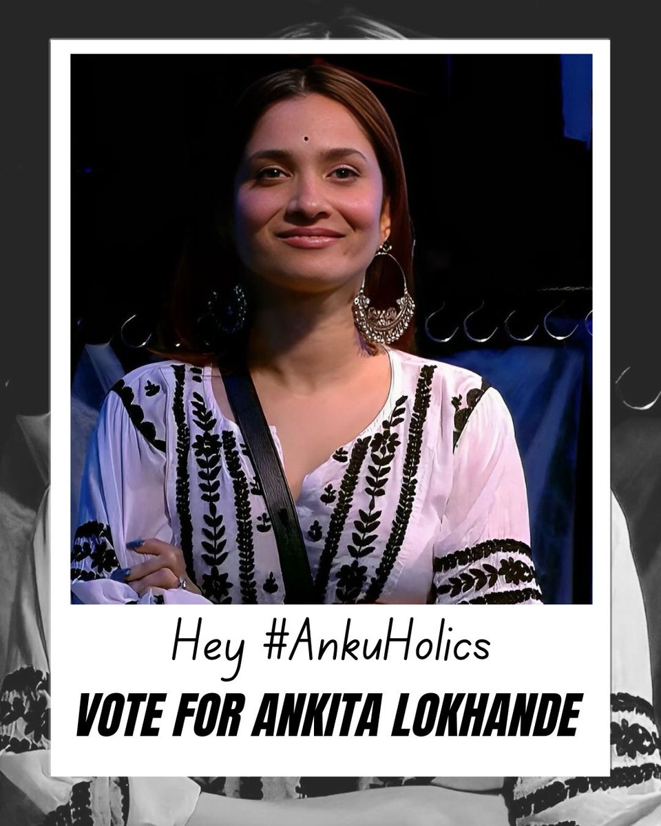 AnkuHolics's tweet photo. Come on Ankuholics β€οΈβπ₯β€οΈβπ₯ Vote for our queen β¨
.
Download Jio Cinema App and vote for her!!!
VOTING LINES ARE OPEN TILL FRIDAY!!! β¨
.
#AnkuHolics #AnkitaLokhande #VoteForHer #SupportingHer #RootingForHer https://t.co/rtTT5vqP47