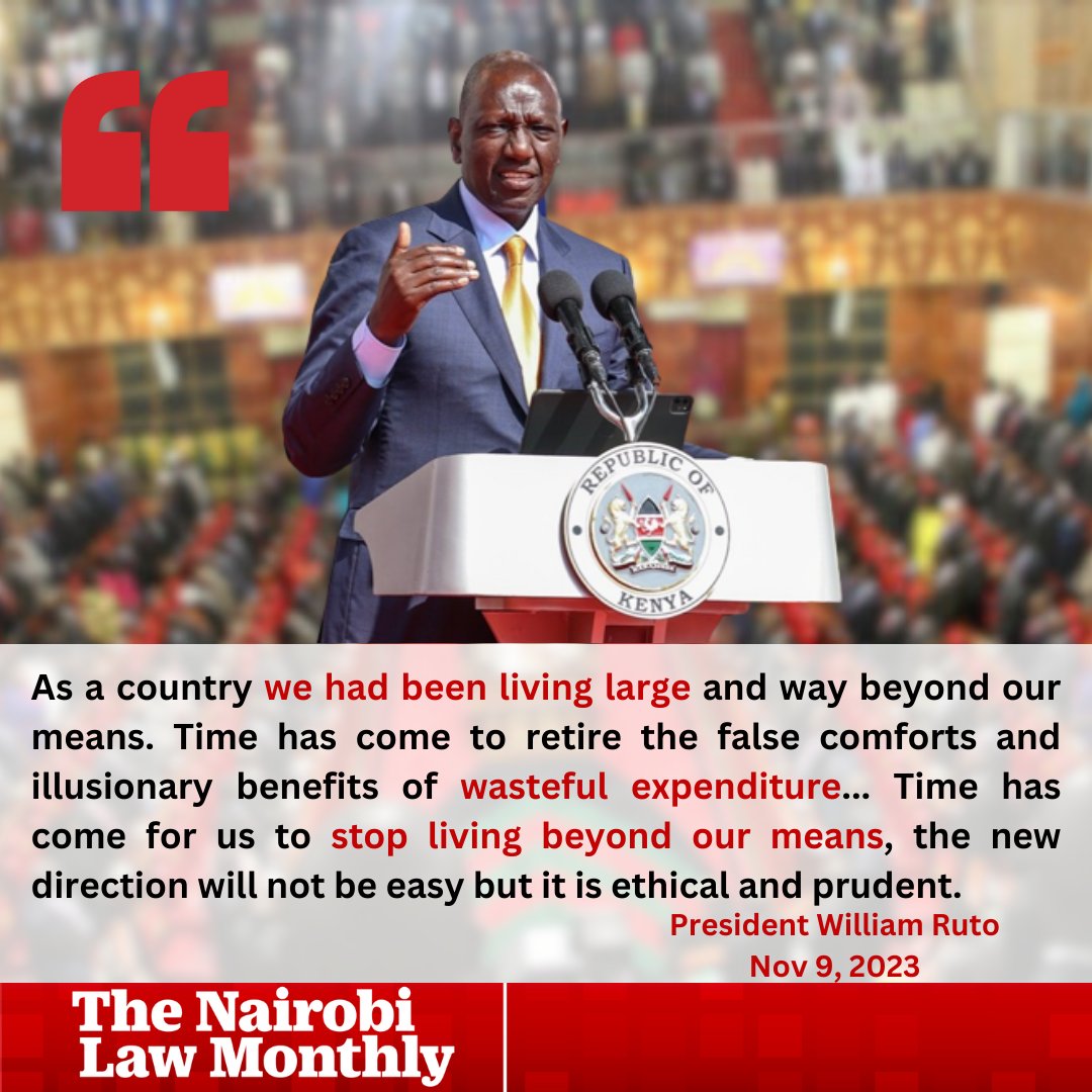 Time has come for us to stop living beyond our means, the new direction will not be easy. - President Ruto #SOTN2023