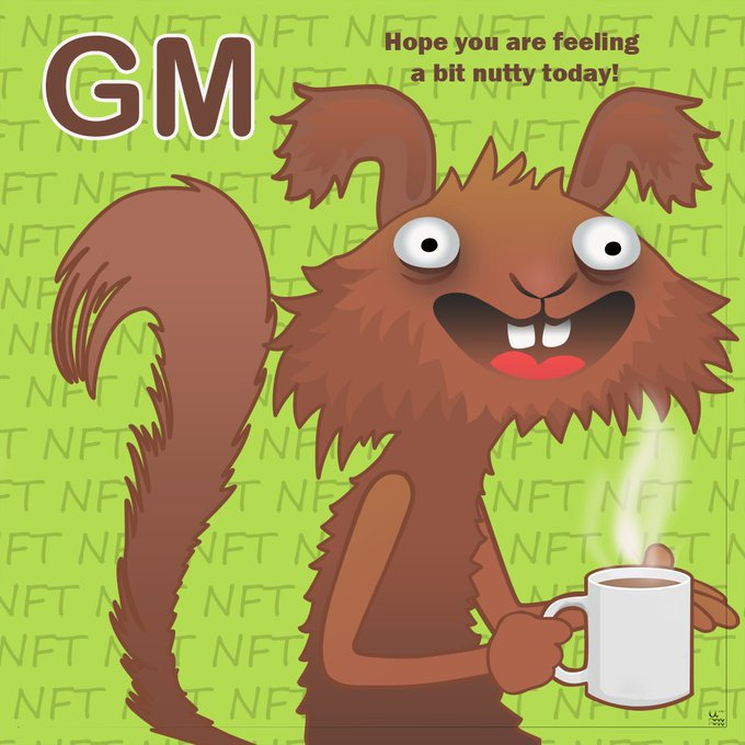 SquirrelAwayNFT's tweet photo. GM 💯.....Hope your day is full of goodness!
😃☕️☀���🥜🐿️ https://t.co/jbu71UhSUv