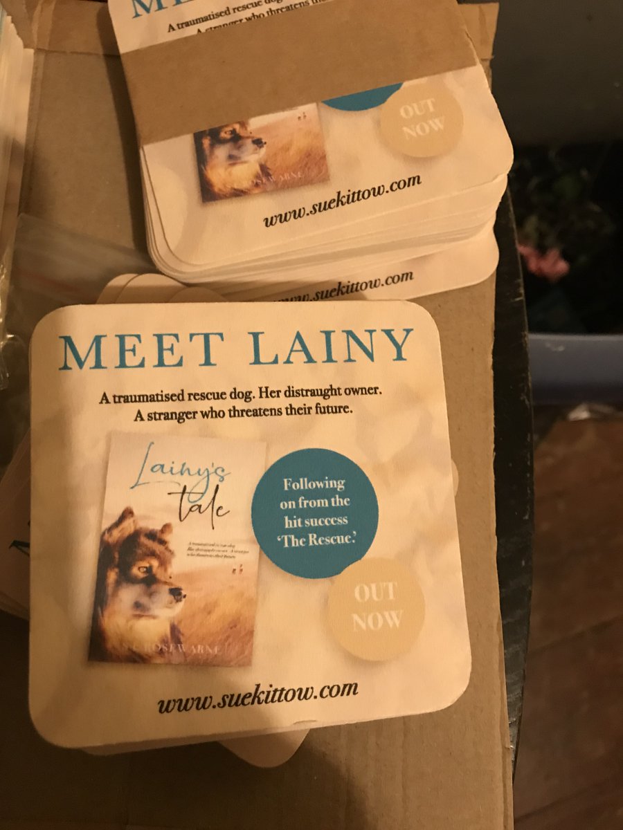 Beer mats have arrived in good time for the launch and advance copies going out... #lainystale #launch #writingcommunity #booktok #authorsofinstagram #lovedogs #rescuedogsofinstagram