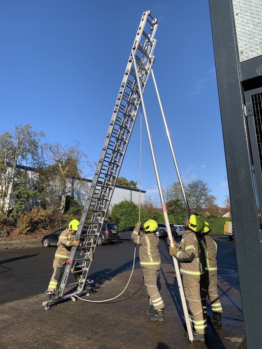 Blue Watch have spent the morning carrying out core skills assessments including Pumps and Ladders for TFF Mason. Great effort throughout and lots of hard work so far since joining us in March. #DevelopmentFirefighter