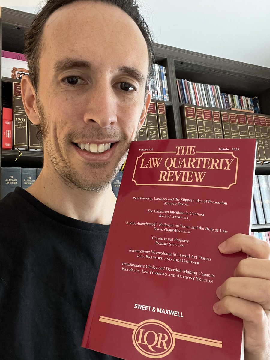 The hard copy of my Law Quarterly Review article has arrived! Move aside Halsbury’s, only 1 thing needed on my shelves now! #PrivateLaw #MaritimeLaw #ShippingLaw #ContractLaw #Bailment #RuleOfLaw