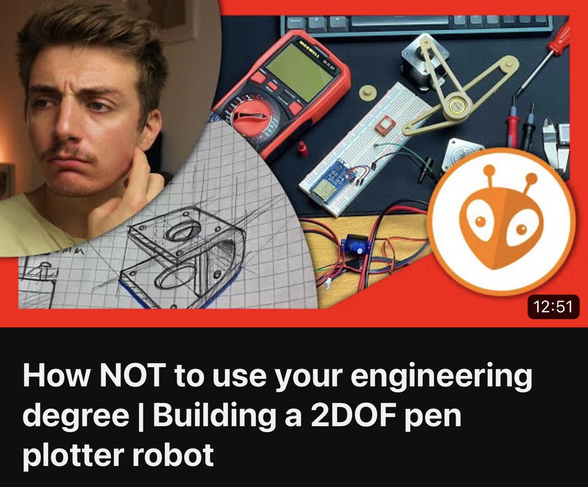 MariusBallot's tweet image. 🤖 Excited to share the technical intricacies of my DIY 2DoF parallel robot project! From Nema 17 motors to Fusion 360 modeling and delving into vector mathematics for precise control🛠️💻 #TechProject #arduino #esp32

Part1 🎥👉youtu.be/3xRxGnRumO4?si…