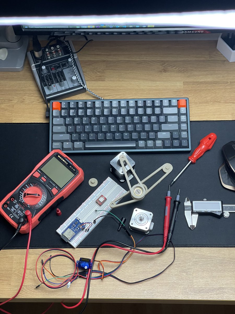 MariusBallot's tweet image. 🤖 Excited to share the technical intricacies of my DIY 2DoF parallel robot project! From Nema 17 motors to Fusion 360 modeling and delving into vector mathematics for precise control🛠️💻 #TechProject #arduino #esp32

Part1 🎥👉youtu.be/3xRxGnRumO4?si…