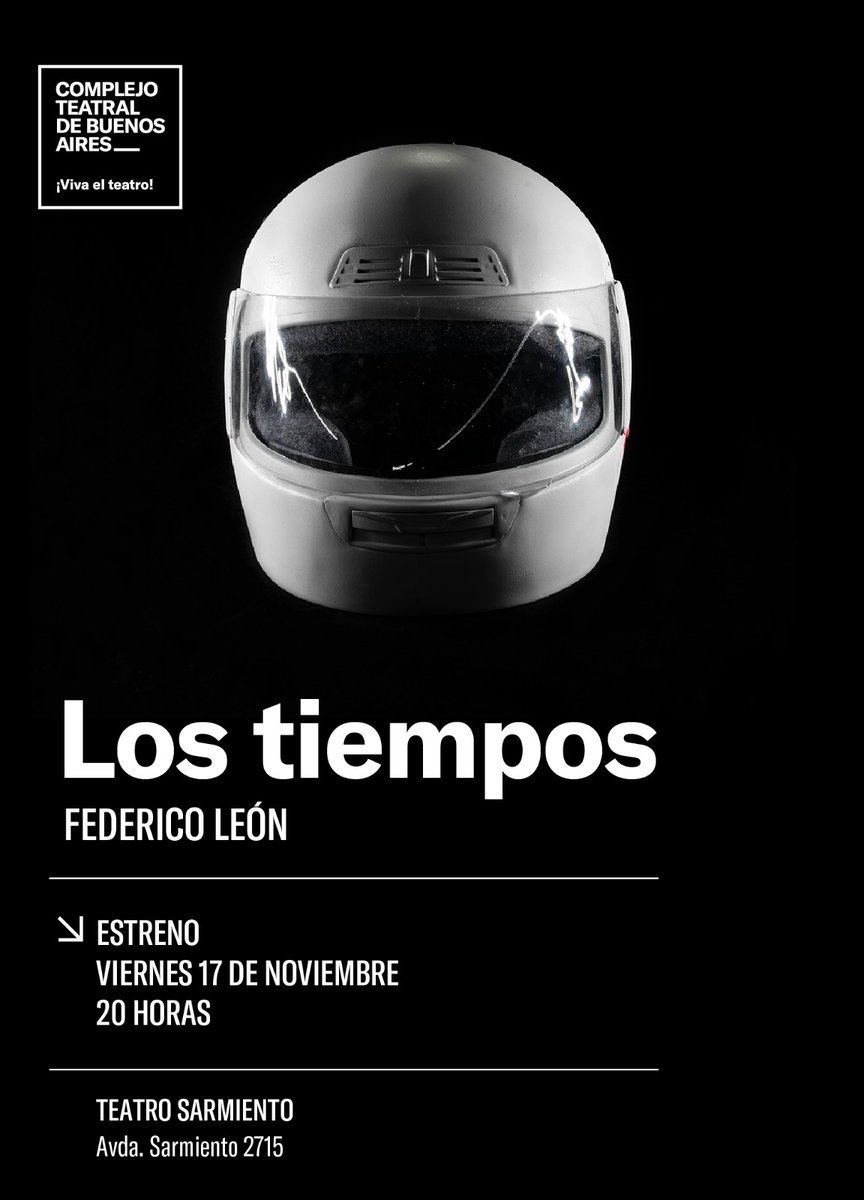 3134Zelaya's tweet photo. 🎭 Nueva obra de Federico León 👉🏻 Los tiempos 💥 Desde el viernes 17 de noviembre en Teatro Sarmiento. 
https://t.co/XhXljj7JWD https://t.co/cFLNxXSs5M
