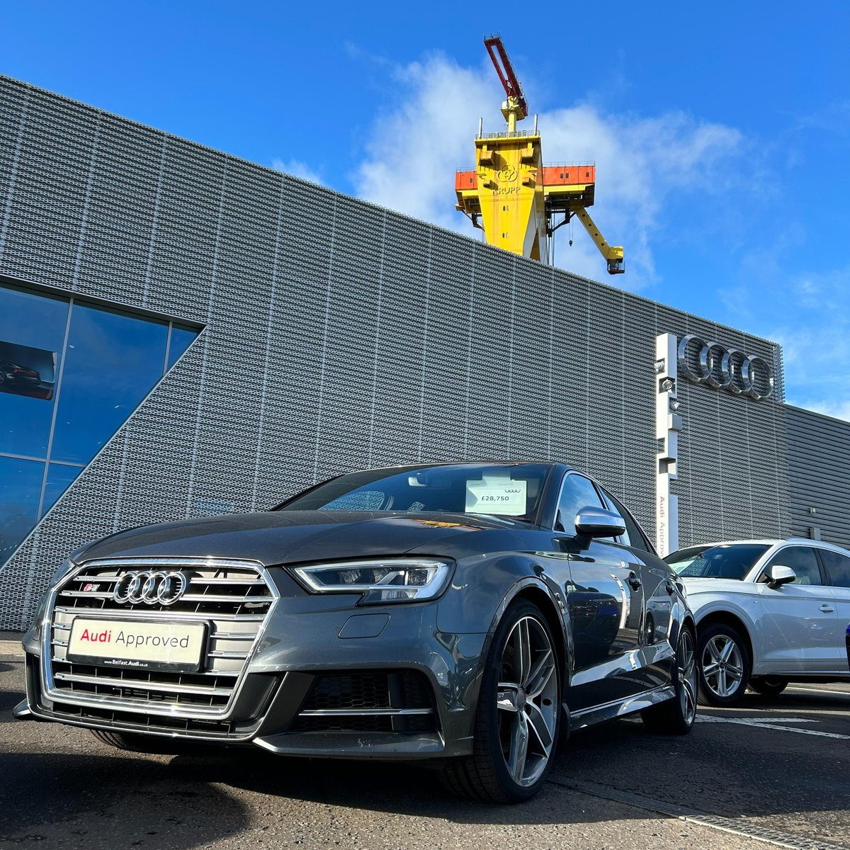 NI_Audi's tweet photo. Flawless inside and out. 
At Belfast Audi we have this striking 2019 Audi S3 TFSI 300 quattro 4DR S Tronic. 

Contact our Sales Team on 028 9038 0000 to find out more. 
#AudiS3 #vorsprungdurchtechnik https://t.co/EaQP6R9ZIC