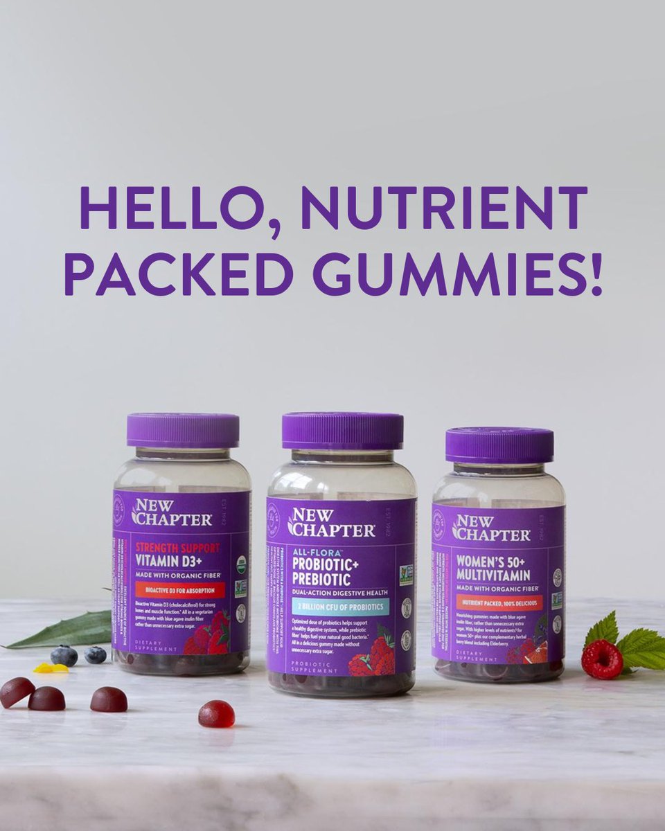 Did you know many gummy supplements are full of unnecessary extra sugar—up to 8 grams per serving? Say BYE to sugary gummies, and hello to a new chapter in wellness. 

TODAY ONLY, save 20% on your favorite New Chapter Gummies with code: HELLOGUMMIES