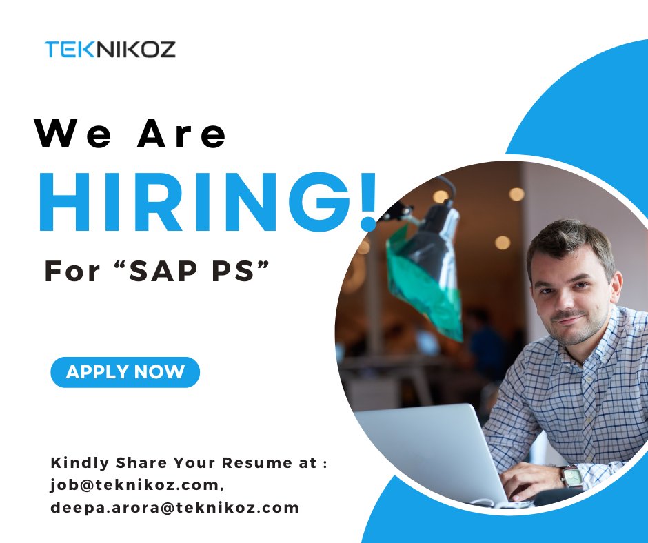 Teknikoz1's tweet image. 📢🔍 WE ARE HIRING 🔍📢

👉For “SAP PS”

• Years of Experience Needed: 8+ years. 

For more visit - linkedin.com/feed/update/ur…

✉️ Email your CV -
job@teknikoz.com
deepa.arora@teknikoz.com

#TEKNIKOZ #sapps