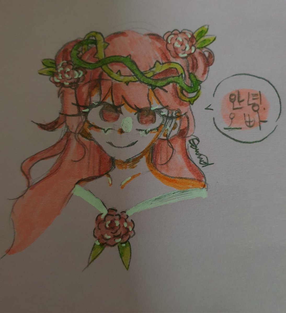 흑막 로즈 옷이 이랬대면 어땠을까하고 그려봤습니다