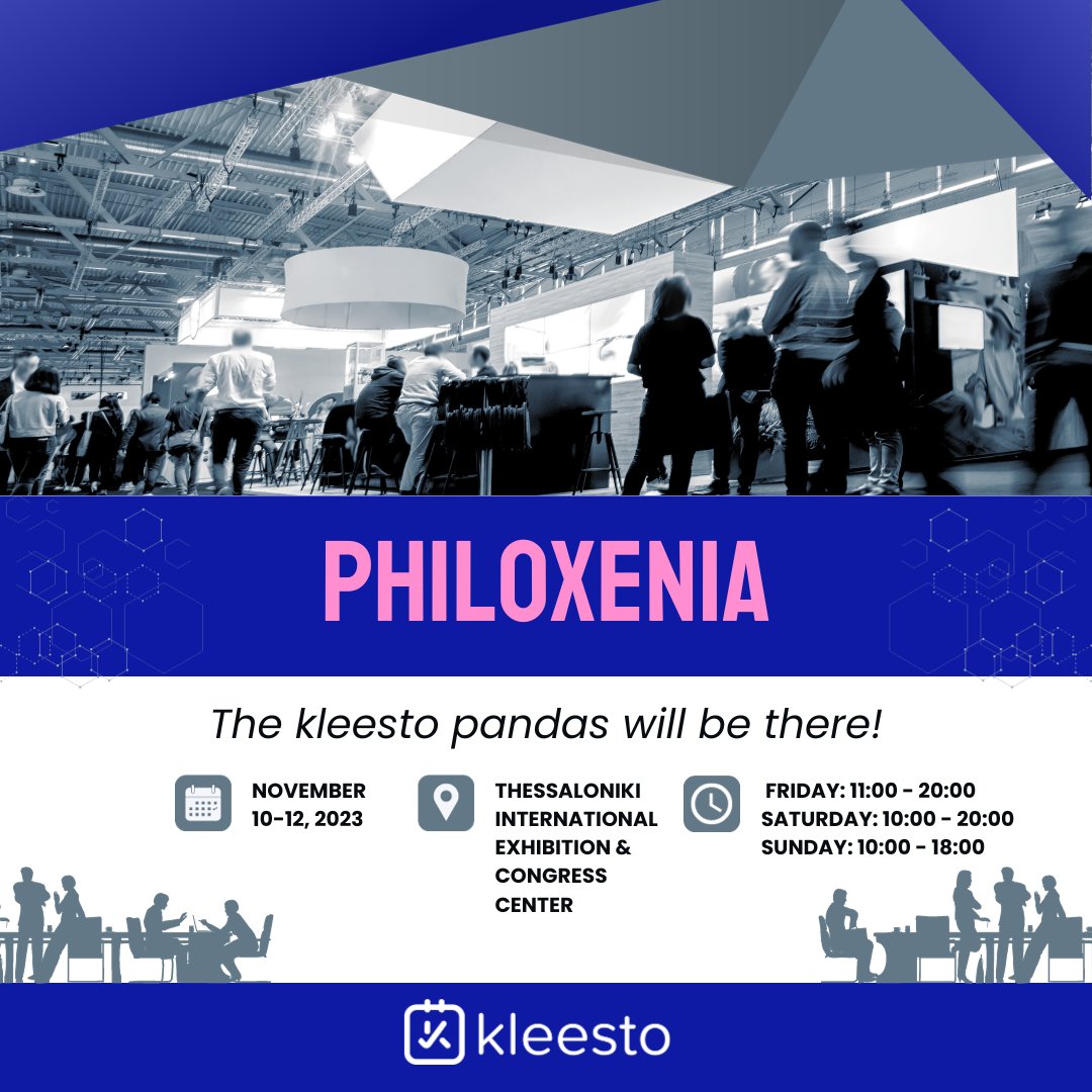kleesto's tweet photo. 🌟 Exciting News! 🌟
We are thrilled to announce that we'll be participating in Philoxenia!
We will be at Pavilion 15, Stand C17. 
🔗 Ready to explore further? Connect with us now at https://t.co/7aOfOSahKE , and let's make magic together!

#kleesto #Philoxenia2023 https://t.co/ieneBrDVVN