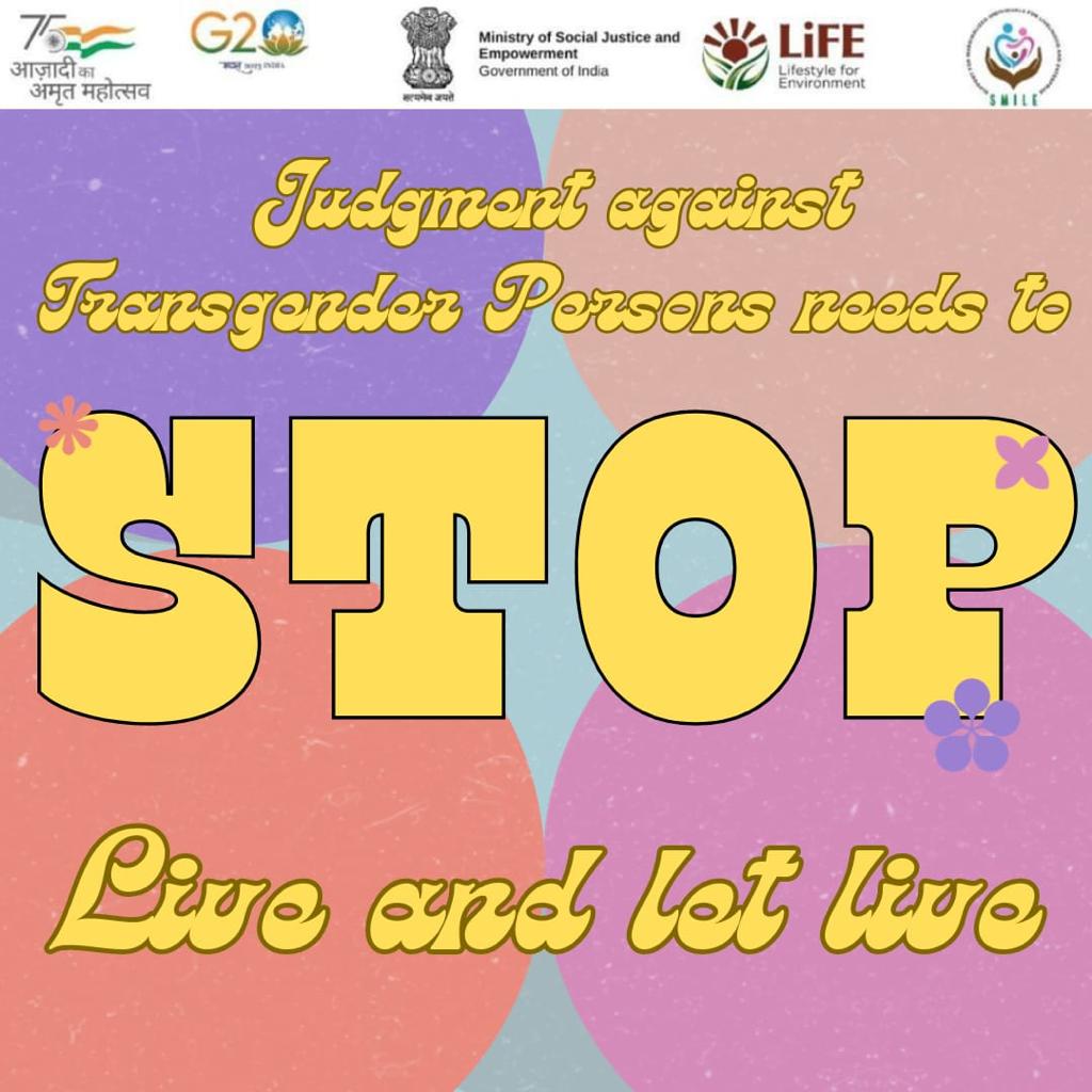 Let's replace judgment with acceptance and love for Transgender Persons. #transgender #trans #lgbt #lgbtq #pride #queer #nonbinary @mygovindia @MIB_India @PIB_India @MSJEGOI @Drvirendrakum13 @saurabhgarg