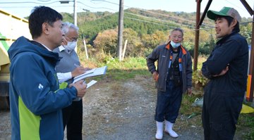 酪農の住田牧場にて。