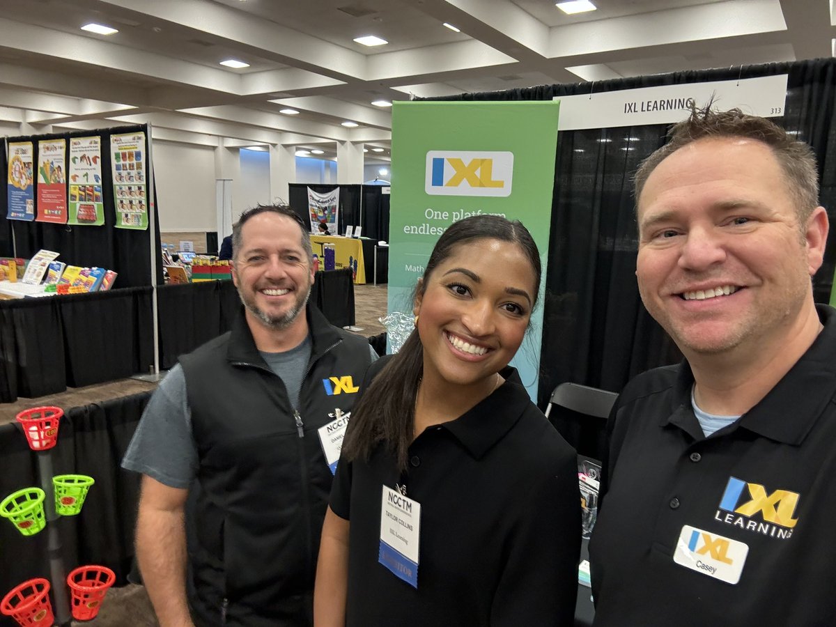 If you’re at #NCCTM in beautiful Winston-Salem, stop by booth 313. We have prizes! <a href="/Taylor_IXL/">Taylor Collins</a>, twitterless Daniel and I are here representing Team NC for <a href="/IXLLearning/">IXL Learning</a>