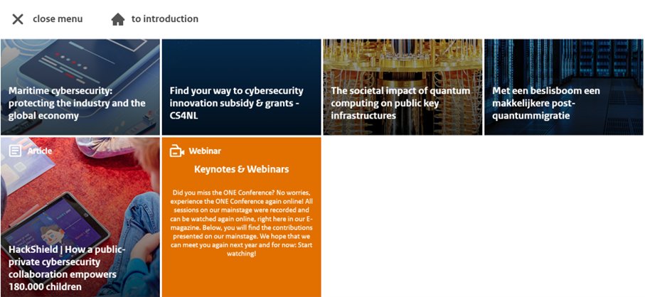 Curious about the sessions of ONE Conference 2023? The first batch of sessions can now be viewed in our E-magazine: emagazine.one-conference.nl/2023/ The remaining sessions will be added soon!
#cybersecurity, #ONE2023, #CSW2023
<a href="/ncsc_nl/">NCSC-NL</a>, <a href="/GemeenteDenHaag/">Gemeente Den Haag</a>, @MinisterieEZK