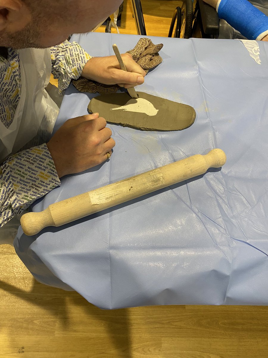 L1 patients have been making clay ornaments today in a craft session. Thank you to the Arts in health lead Caroline for hosting the session. Looking forward to our next session.<a href="/NCAlliance_NHS/">Northern Care Alliance NHS Foundation Trust (NCA)</a> <a href="/ExpTeamNCA/">Patient & Service User Experience Team NCA</a> @neurorehabsrft1 <a href="/SCO__OT/">Salford Care Organisation Occupational Therapy</a> <a href="/MCCN_UK/">Manchester Centre for Clinical Neurosciences</a>
