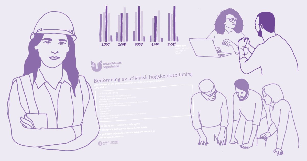 – Bedömning av utländsk utbildning hjälper fler att få jobb, säger UHR:s gd <a href="/EOrnfeldt/">Eino Örnfeldt</a>. Våra utlåtanden är viktiga för personer med utländsk bakgrund även på längre sikt. Målet är att få ett arbete som motsvarar ens utbildningsnivå. uhr.se/publ-2023-11-09 #utbpol #högreutb