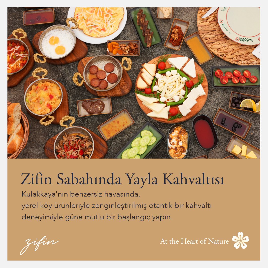 Zifin Sabahında Yayla Kahvaltısı 🍽️ 

Kulakkaya’nın benzersiz havasında, yerel köy ürünleriyle zenginleştirilmiş otantik bir kahvaltı deneyimiyle güne mutlu bir başlangıç yapın.

#AtTheHeartOfNature #Zifinotel #Kulakkaya #kahvaltı