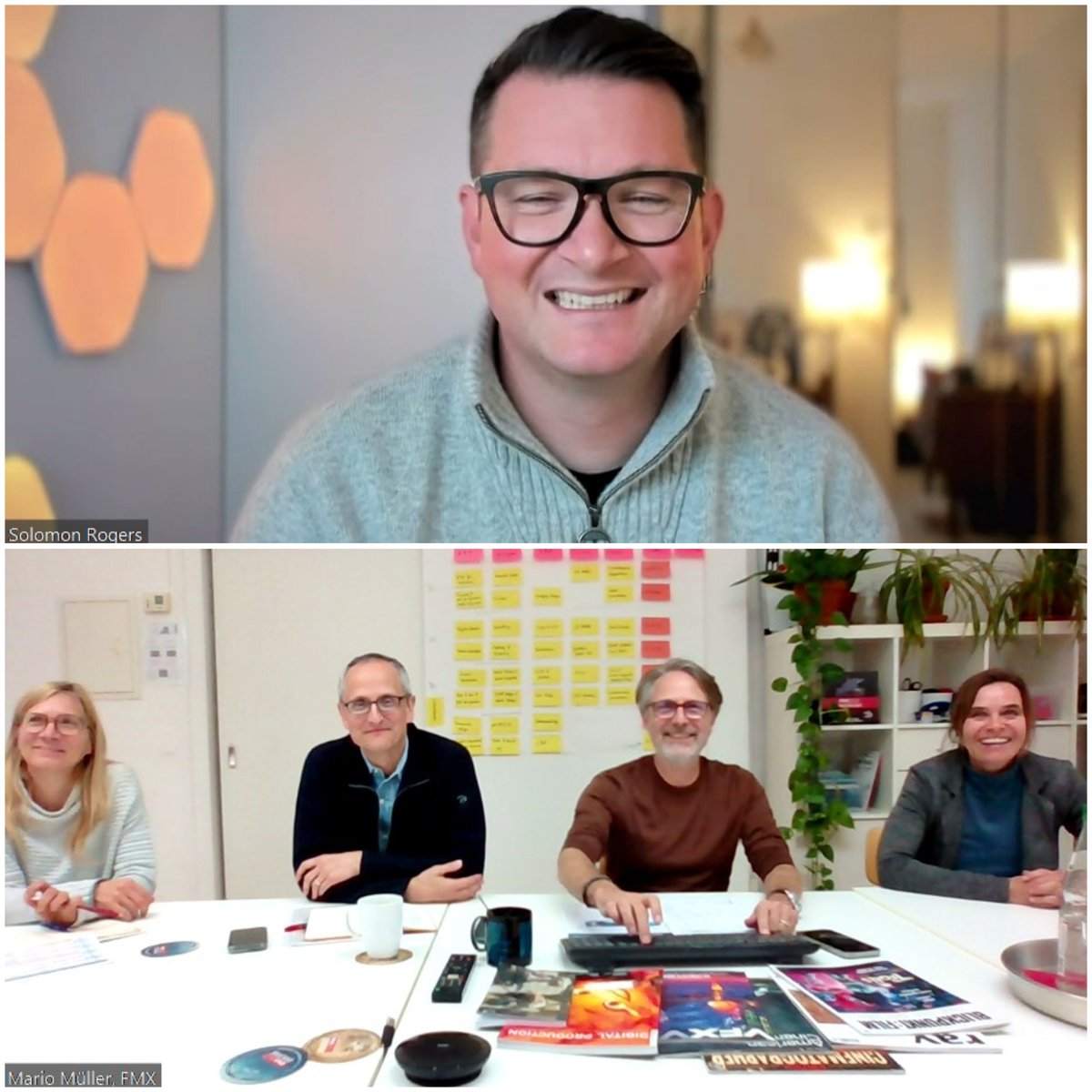 Here we go! The FMX program team connected ideas 💡 (pun intended) with FMX 2024 program chair @SolRogers (@magnopus) in a first kick off meeting! 📧 Make sure to subscribe to our newsletter: shorturl.at/CFOV2 #FMX2024 #conference #film #media #exchange #animation #vfx