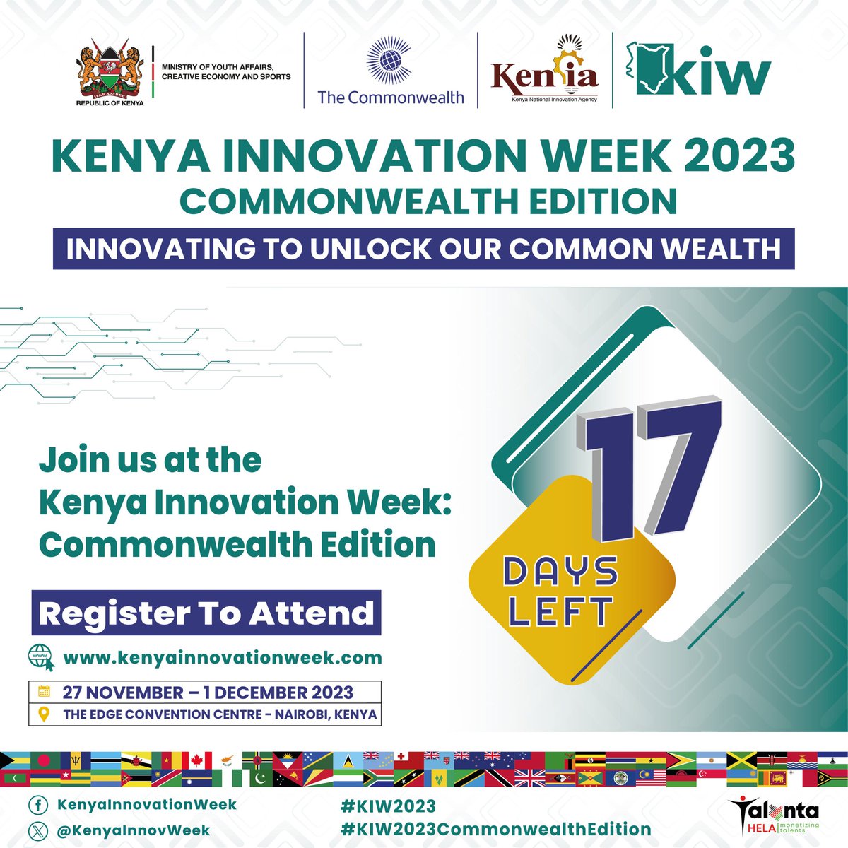 SDY_Ke's tweet image. Join us at the Kenya Innovation Week: Commonwealth Edition.

Register👉kenyainnovationweek.com

#KIW2023CommonwealthEdition  #KIW2023