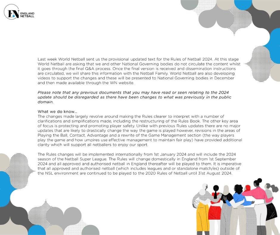 ENOfficiating's tweet image. An update on the 2024 Rules of Netball...

d2cx26qpfwuhvu.cloudfront.net/englandnetball…