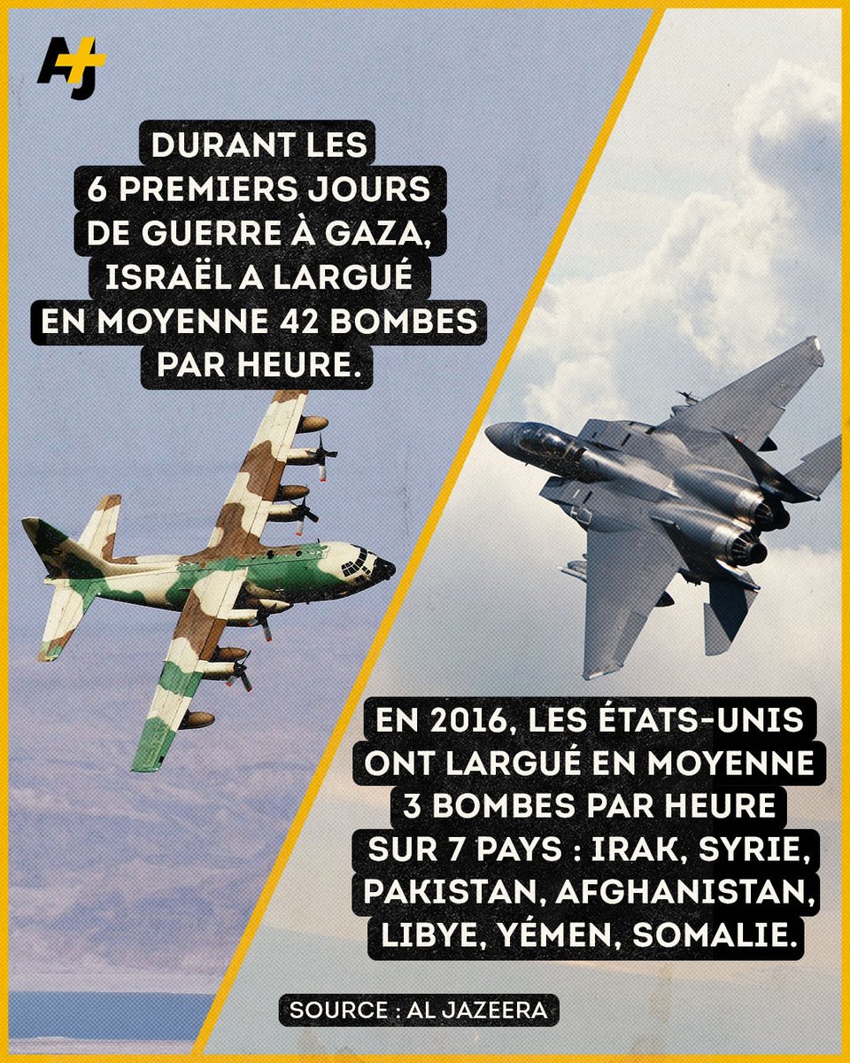 ajplusfrancais's tweet photo. Entre les 7 et 31 octobre, Israël a largué 25 000 tonnes d’explosifs sur la bande de Gaza, soit l’équivalent d’environ deux bombes nucléaires, selon l’organisation de défense des droits humains Euro-Med Human Rights Monitor. https://t.co/OuJePcbk15