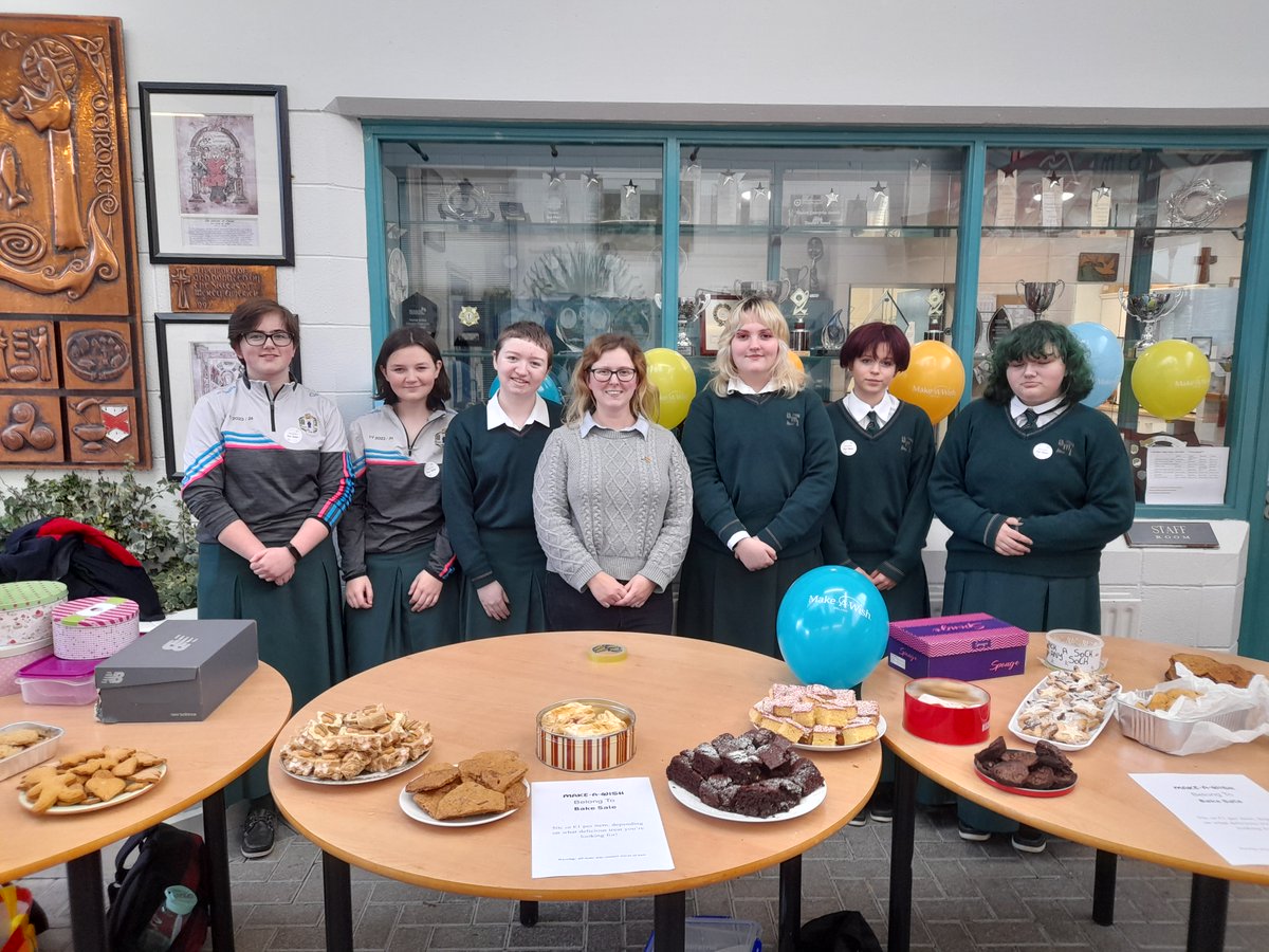 smincw's tweet photo. A massive thank you to Q Soc who organised a very successful bake sale to raise money for @MakeAWish_ie and Belong To. 

An amazing €346 was raised with a 50/50 split to both organisations. Well done to all involved 👏👏👏 https://t.co/52QdlBQqeL
