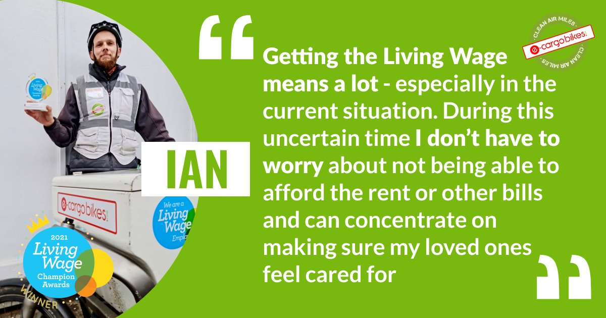 'Getting the Living Wage means a lot - especially in the current climate' Ian, Cargonaut.

We are proud to be part of the Living Wage movement #livingwageweek

#londonlivingwage #cycledelivery #cyclecouriers #bikecourier #loveyourjob  #livingwage #reallivingwage