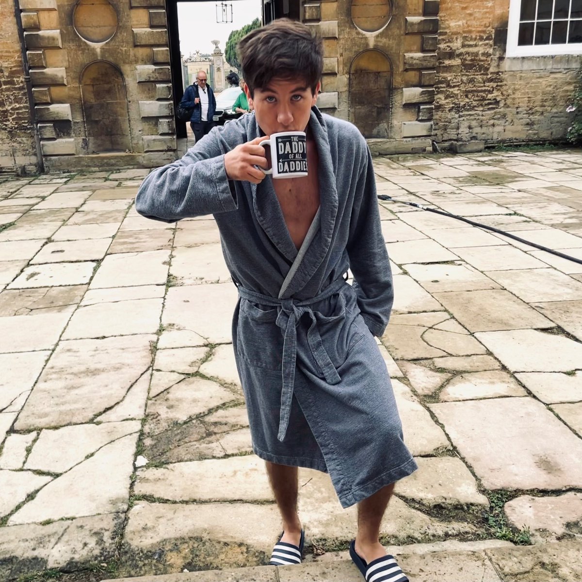 FilmUpdates's tweet photo. Barry Keoghan on the set of ‘SALTBURN’ https://t.co/HcKnLNIidq